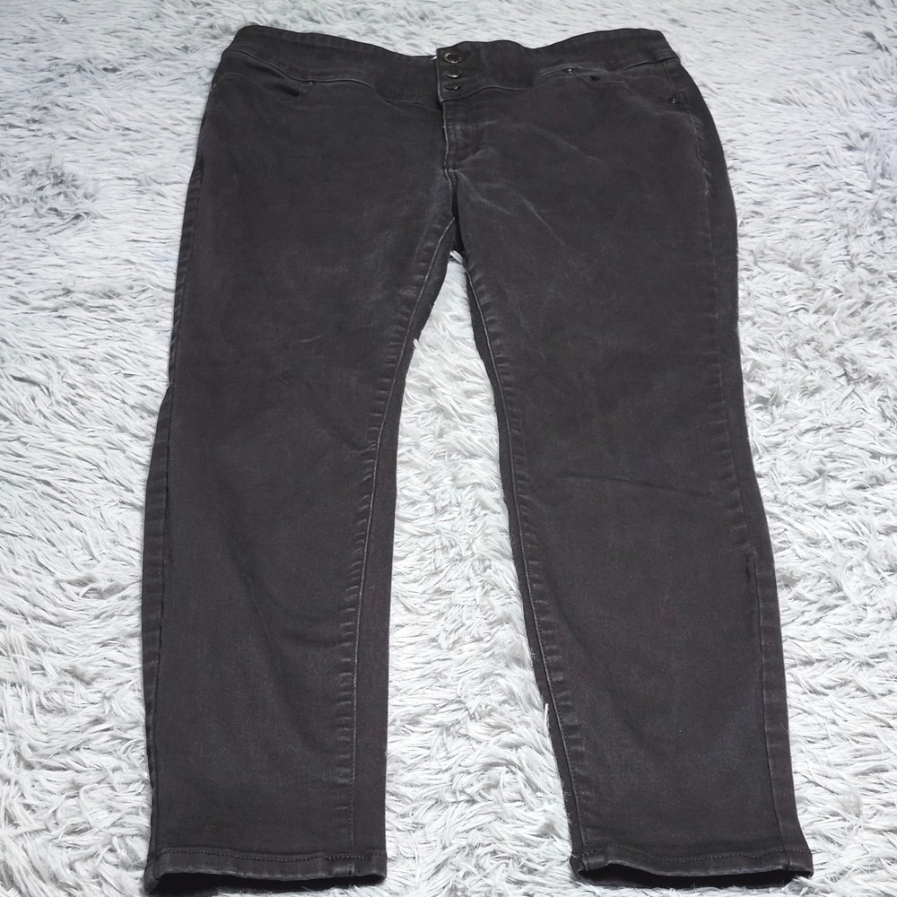 Lane Bryant Jegging Jeans Women 16 Black Cotton Blend High Rise Super Stretch